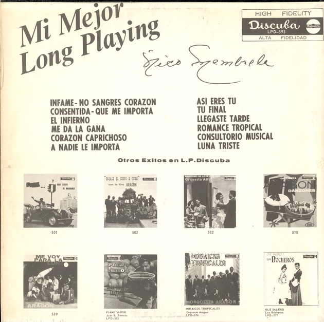 Mi mejor long playing - Back Cover
